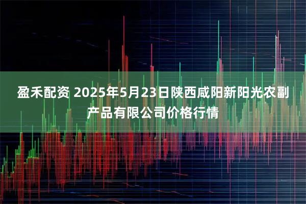盈禾配资 2025年5月23日陕西咸阳新阳光农副产品有限公司价格行情